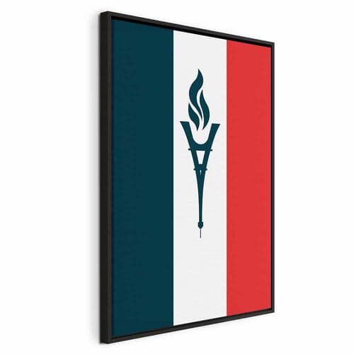 Obraz na płótnie Znicz na tle flagi Francji 40×60 cm, płótno standard
