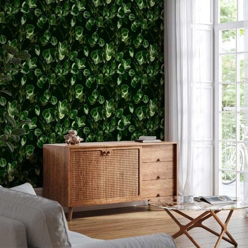 Tapeta Dekoracja zielenią 50×1000 cm, flizelina premium