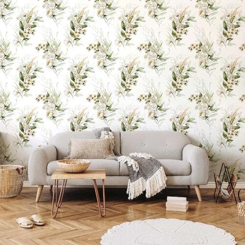 Tapete Kwiecista suknia 50×1000 cm, Vlies Premium