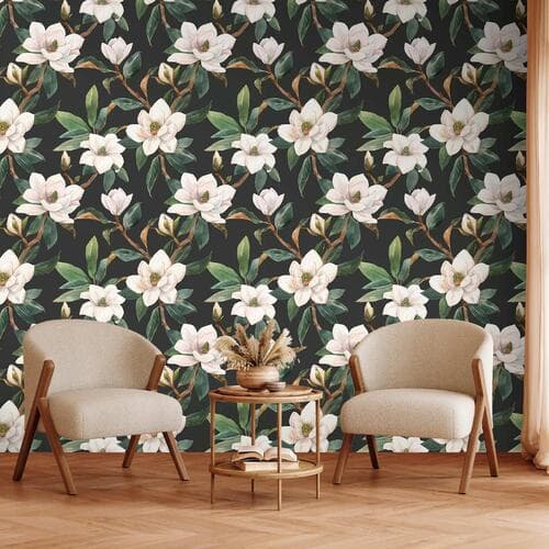 Wallpaper Białe magnolie 50×1000 cm, premium non-woven