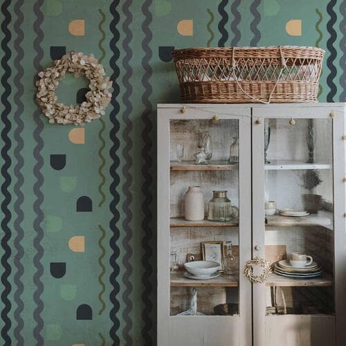 Wallpaper Miętowa fala 50×1000 cm, waterproof material