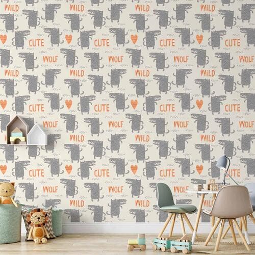 Wallpaper Uroczy wilk 50×1000 cm, waterproof material