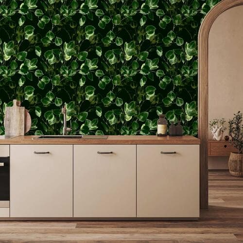 Tapeta Dekoracja zielenią 50×1000 cm, materiał wodoodporny