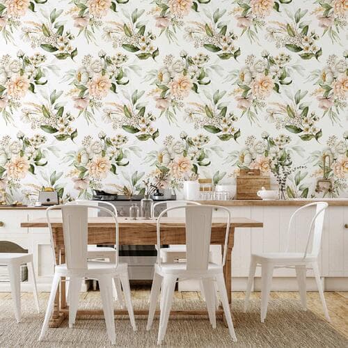 Wallpaper Kwiaty w chmurach 50×1000 cm, waterproof material