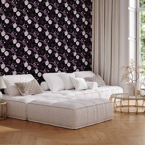 Tapete Piwonie i bażanty 49×1000 cm, selbstklebendes Material