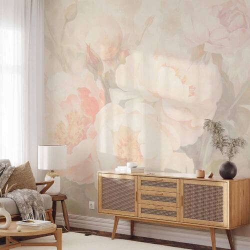 Fototapeta Piwonie we mgle 250×175 cm, flizelina standard