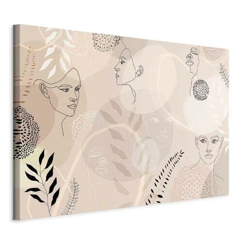Leinwandbild Kobieca grafika liniowa 60×40 cm, italienische Leinwand