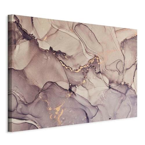 Obraz na płótnie Akwarelowa abstrakcja - pudroworóżowy marmur ze złotym akcentem 120×80 cm, płótno włoskie