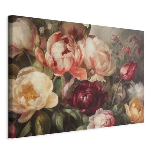 Obraz na płótnie Charyzmatyczne piwonie 30×20 cm, płótno włoskie