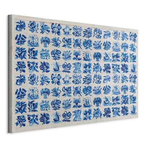 Obraz na płótnie Płytki azulejos - tradycyjne ceramiczne portugalskie kafle 60×40 cm, płótno włoskie