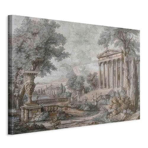 Leinwandbild Świątynia na wzgórzu - grecka architektura w stonowanej kolorystyce 30×20 cm, italienische Leinwand