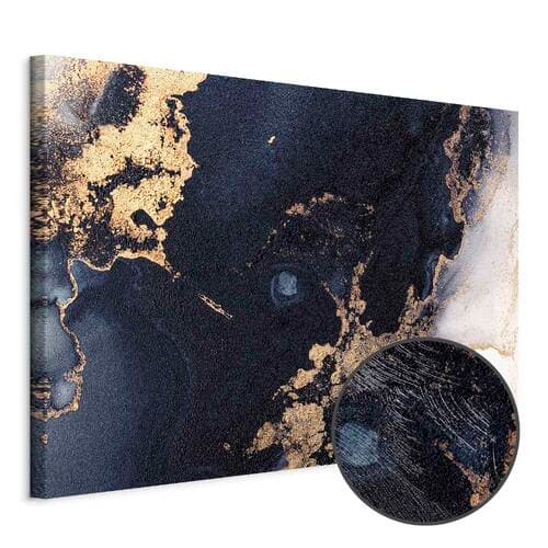 Canvas print Marmur i granat - abstrakcyjny teksturowany wzór inspirowany gwieździstym niebem 30×20 cm, standard canvas