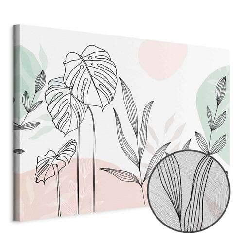 Leinwandbild Line art w pastelach 30×20 cm, Standardleinwand