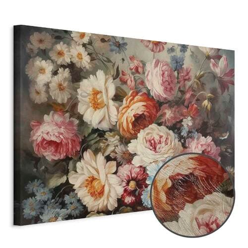 Obraz na płótnie Zapach ogrodowych kwiatów 90×60 cm, płótno standard