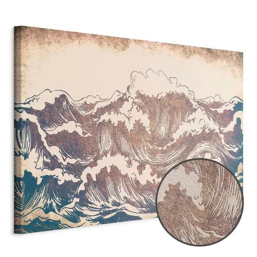 Leinwandbild Olbrzymie fale 30×20 cm, Standardleinwand