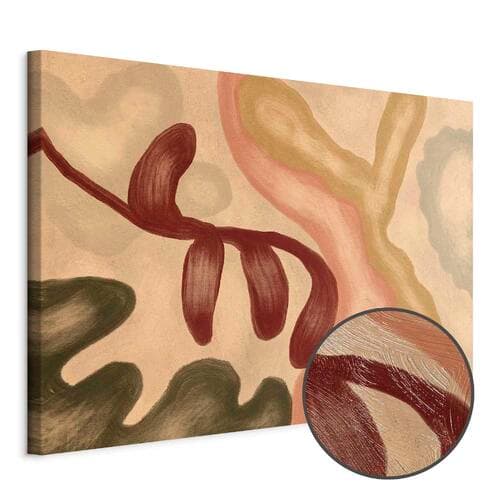 Leinwandbild Kolorowe kształty - przetarte figury w technice lime wash 90×60 cm, Standardleinwand