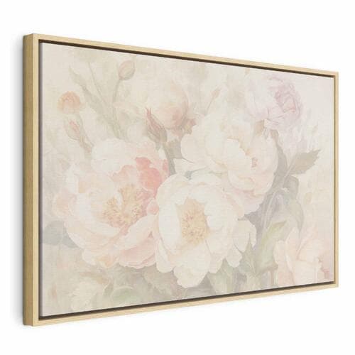 Obraz na płótnie Piwonie we mgle 60×40 cm, płótno standard