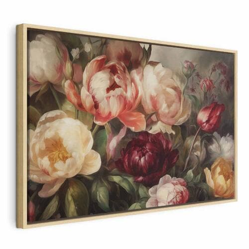 Obraz na płótnie Charyzmatyczne piwonie 60×40 cm, płótno standard
