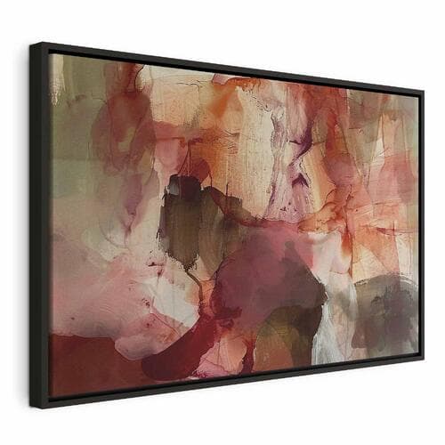 Obraz na płótnie Wiosenna kompozycja - prześwity i formy w technice farby akwarelowej 60×40 cm, płótno standard