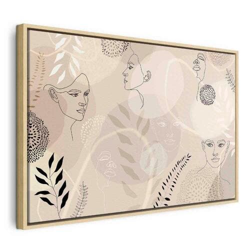 Obraz na płótnie Kobieca grafika liniowa 60×40 cm, płótno standard