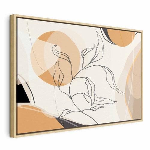 Obraz na płótnie Pejzaż z listkiem 60×40 cm, płótno standard
