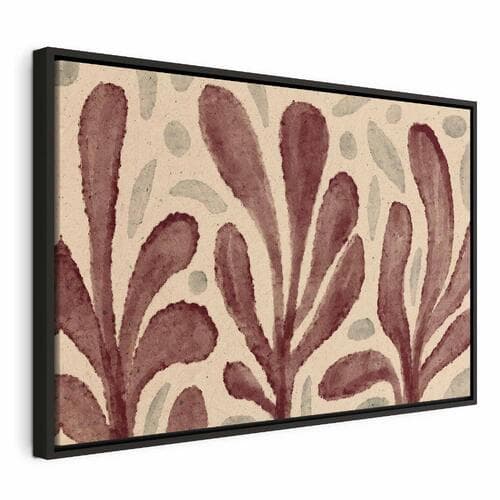 Obraz na płótnie Liście i plamy - duże rozedrgane kształty inspirowane Matisse 60×40 cm, płótno standard