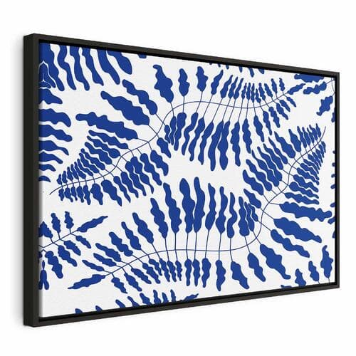Obraz na płótnie Kobaltowa paproć 60×40 cm, płótno standard