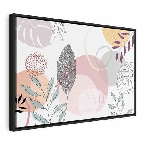 Obraz na płótnie Pastelowa grafika liniowa 60×40 cm, płótno standard