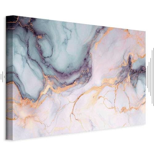 Leinwandbild Pastelowe kamienie - różowo-niebieskie struktury na bazie marmuru 30×20 cm, Standardleinwand