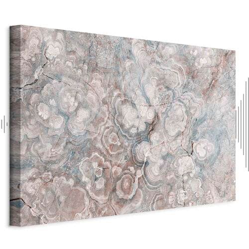 Leinwandbild Marmurowe kwiaty - naturalna struktura kamienia w pastelowych barwach 30×20 cm, Standardleinwand