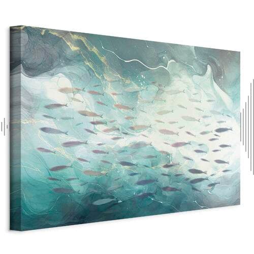 Canvas print Ławica drobnych ryb 30×20 cm, standard canvas
