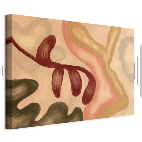 Obraz na płótnie Kolorowe kształty - przetarte figury w technice lime wash 30×20 cm, płótno standard