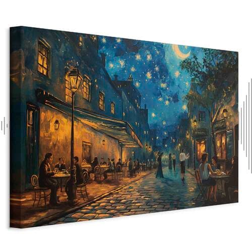 Картина на холсте Uliczka Paryża - obraz inspirowany stylem Vincenta van Gogha 30×20 см, стандартный холст