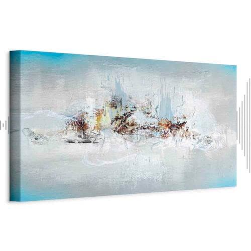 Obraz na płótnie Zima za oknem wąski 90×30 cm, płótno standard
