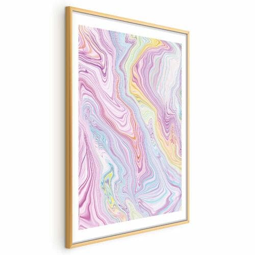 Poster Kolorowy Sen - abstrakcyjne kształty w pastelowych barwach 30×42 cm