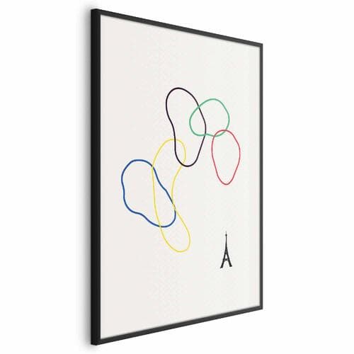 Poster Kolorowe koła- grafika cyfrowa - minimalizm 21×30 cm