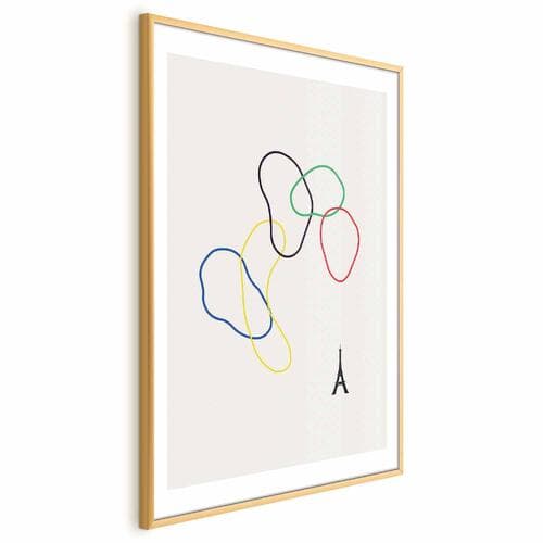Poster Kolorowe koła- grafika cyfrowa - minimalizm 30×42 cm