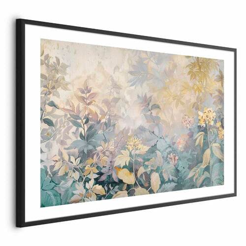 Poster Gobelinowy wzór w kolorowe kwiaty 30×21 cm