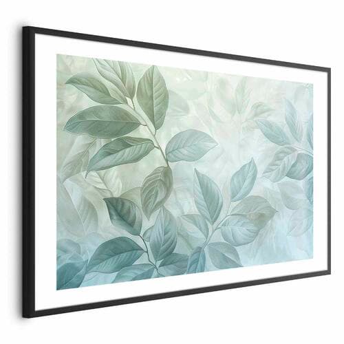 Постер Miętowe liście; duży botaniczny motyw 42×30 см