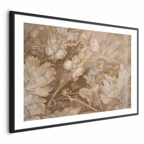 Plakat Ornamenty roślinno-kwiatowe; rzeźbione 42×30 cm