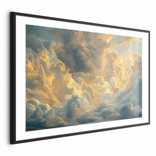 Poster Ostatnie tchnienie dnia: chmury rozświetlone wieczornym blaskiem 90×60 cm