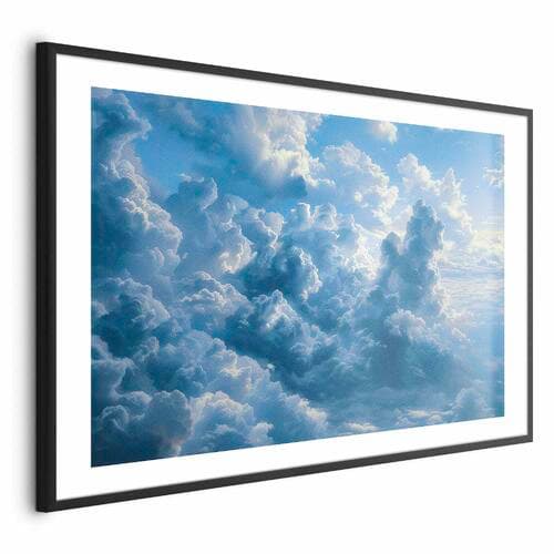 Plakat Ocean w powietrzu: Falujące chmury odbijające światło poranka 30×21 cm