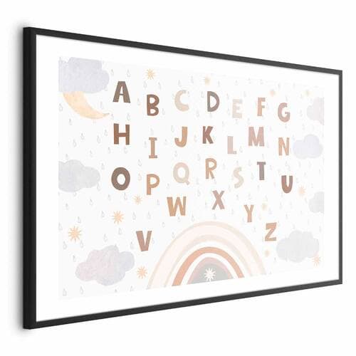 Poster Literki w stonowanych barwach 42×30 cm