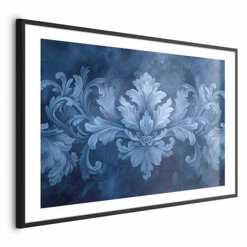 Plakat Błękitny ornament w chłodnych odcieniach 30×21 cm