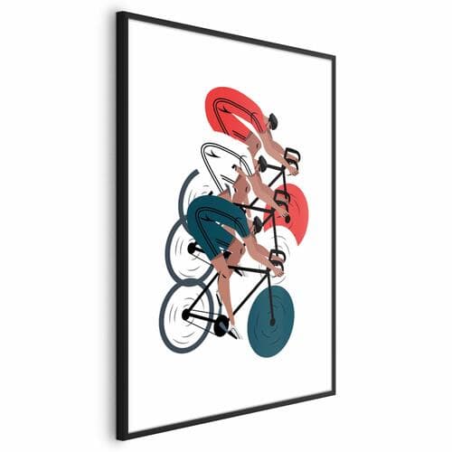 Plakat Olimpiada - wyścig kolarski 21×30 cm