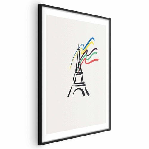 Poster Wieża Eiffla i kolory 40×60 cm