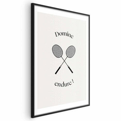 Plakat Letnie igrzyska - rakiety do badmintona na białym tle 40×60 cm