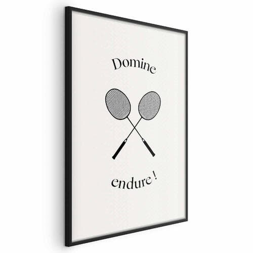 Plakat Letnie igrzyska - rakiety do badmintona na białym tle 21×30 cm