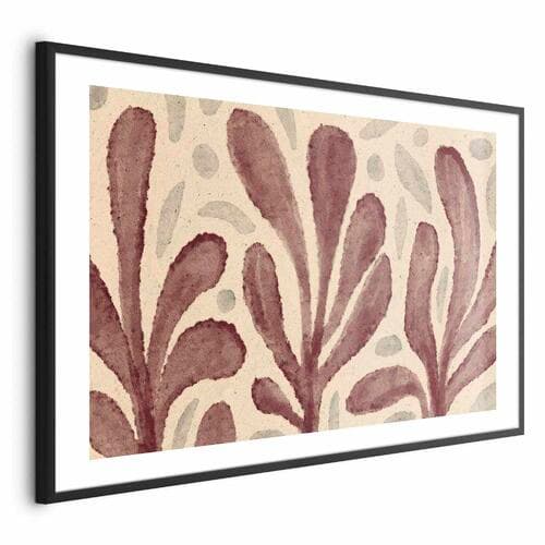 Plakat Liście i plamy - duże rozedrgane kształty inspirowane Matisse 42×30 cm