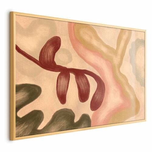 Poster Kolorowe kształty - przetarte figury w technice lime wash 30×21 cm